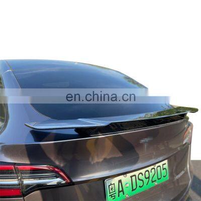 For Tesla Model Y new design car bumpers carbon fiber spoiler side skirt rear diffuser with light wide bodykit for Tesla Y