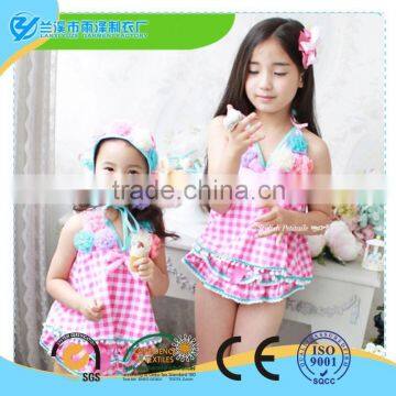 top design lovely pink baby girls swimwear for summer