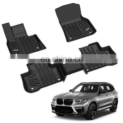 Heavy Duty Odorless Material Rubber Tpe Car Floor Mats For BMW X3 2018 2019 2020