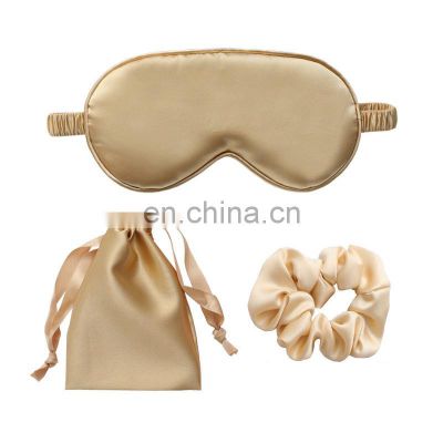 16mm Mulberry Roze Slaapmasker Satijn Mulbery Zijden Silk Eye Mask Scrunchiesilk And Scrunchie set