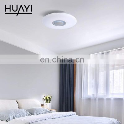 HUAYI Simple Design Remote Dimming Modern Round Surface 24Watt Bedroom Decoration LED Ceiling Light