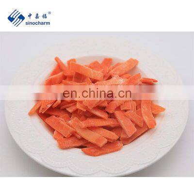 Sinocharm BRC A approved IQF Carrot Slice Frozen Carrot Slice