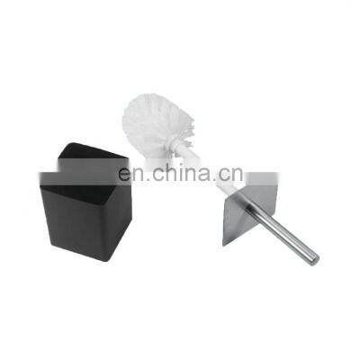 Factory Wholesale Toilet Accessories Durable Plastic Bristle Cosmetic Stainless Steel Toilet Brush In Rubber With Brush Head