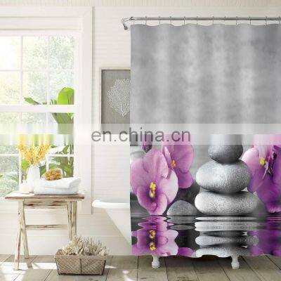 Waterproof 3d digital printing custom black girl polyester shower curtains