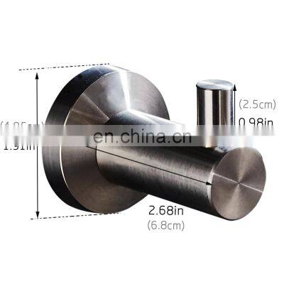 304 Stainless Steel Wall Mount Bathroom Accessories Single Robe Coat Clothing Towel Wall Hooks photo-5