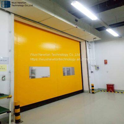 Industrial Automatic Plastic Zipper Fast Acting Rapid Rise PVC Fabric High Speed Self Repairing Roll up Door for Clean Room photo-4