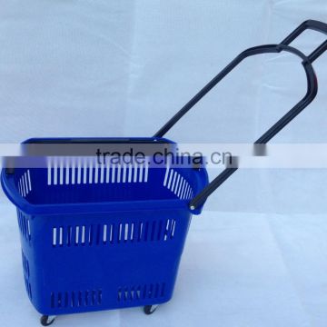 rolling eco-friendly plastic shopping basket