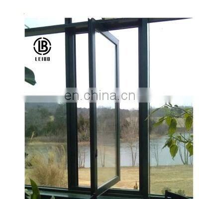 Modern High-grade Aluminum Middle Swing Window Saves Space, Ventilation and Wide Vision
