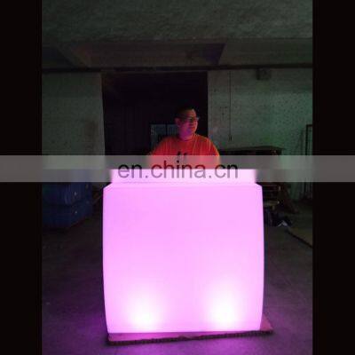 Plastic Durable Waterproof Movable Event Rental Restaurant Bar Tables Remote Control RGB Color Nightclub LED Lighted Bar Counter