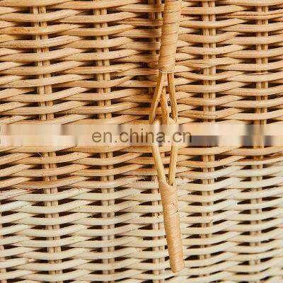 Hot Sale Rattan Storage Basket, Natural Fibre Basket in the Shape of a Chest Cabinet Basket Cheap Wholesale High Quality Vietnam photo-5