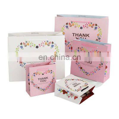 Hot Sale High Quality Customized Fashion Floral Elegant Shopping Gift Paper Tote Bags Thank You Paper Bags With Printed Logo photo-2