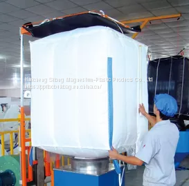 Recycled PP Bulk Packaging Bags Big Capacity With Filling Spout Top