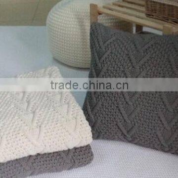 Beautiful knitted cushion and pillow