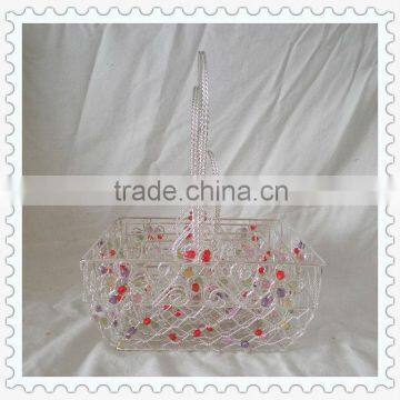 promotional handmade square wholesale wire baskets gift baskets