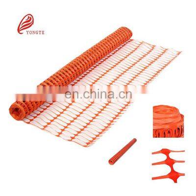 plastic factory most popular safety items 1X50m orange safety mesh garden fence on sale