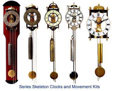 Skeleton Wall and Grandfather Clocks