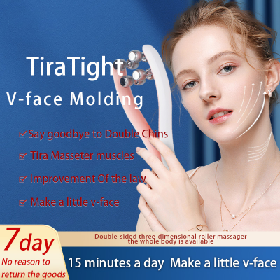 Portable Metal 3D Face Roller Rechargeable EMS Lifting Facial Slimming Tightening Massage Device Contouring Face Sport Massager photo-3