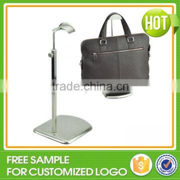 Brushed Silver bag hanger stand, hanging bag display stand wholesale