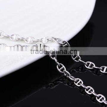 Latest Jewelry Product Designs 2015 Rhodium Plated Flat Curb Chain Sun Necklace photo-3