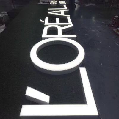 Acrylic Luminous Words Mini Words Resin Outdoor Advertising Back Luminous Stainless Steel Advertising photo-3