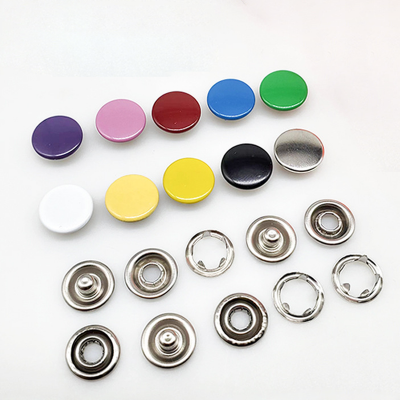 Brass Metal Stainless steel material Ring Prong Snap Button With 4 Parts Lead Free & nickel free for Infant Baby Clothes baby bibs baby suits