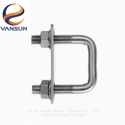 DIN Standard Zinc Plated U-Bolt Pipe Clamp for Electrical Pole and Power Line Fitting Installation photo-5