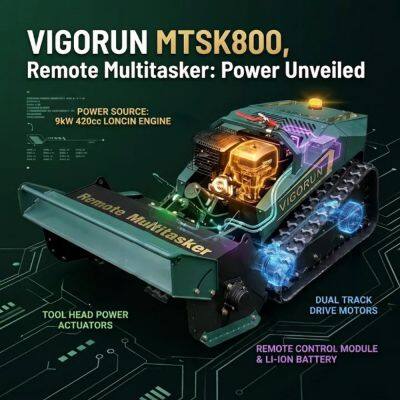 Vigorun Lawn Mowers Gasoline Engine Robotic Lawn Mower Automatic Mtsk800 Other Agricultural Machinery & Equipment