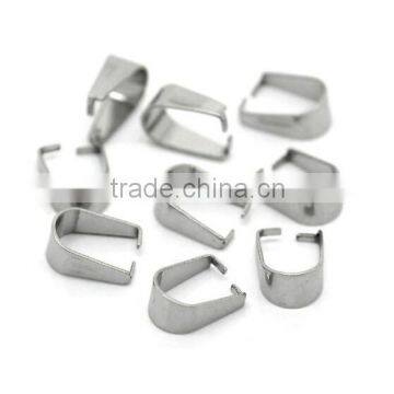 Wholesale Pinch Clips Bail, Silver Tone Stainless Steel Pinch Clips Bail 10mm