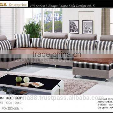 Malaysia Lovinna Fully Washable L Shape Fabric Sofa Design 2015