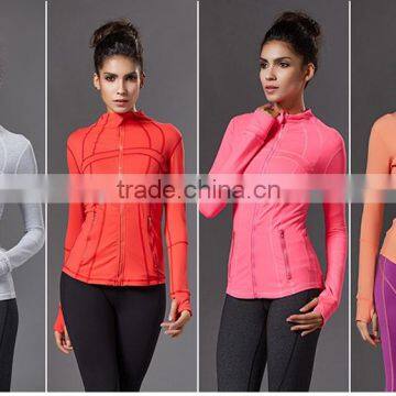 (OEM/ODM Factory)2016New women wholesale jacket mesh fabric zipper pockets clothing