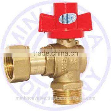 BRASS ANGLE VALVE WITH LOCK HANDLE MIHA