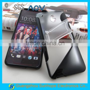 Android phone for HTC M4 soft TPU cellphone case with stand,China Manafacturer