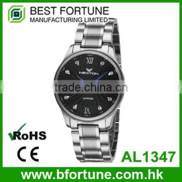 AL1347 Elegant quartz with date movement stainless steel high class watch