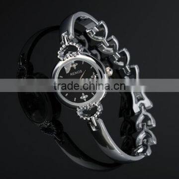 2015 Brand New Fashion Ladies Pearl Bracelet Watch Lady Quatz Watch Black LD024 photo-4