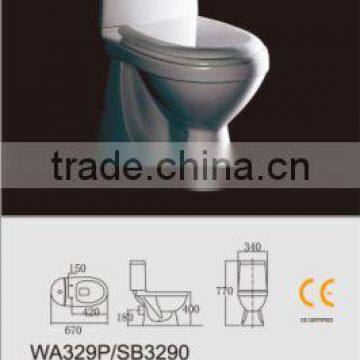 EAGO ceramic P-trap water closet WA332P toilet bowl