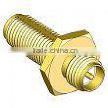 Gold-plated 50 ohm SMA female to F female adapter