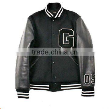 winter jacket custom varsity jacket with leather sleeves custom wholesale