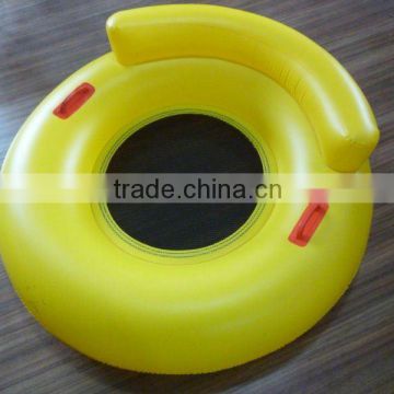 inflatable air float tube with back cushion