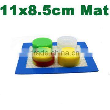 11*8.5cm Silicone Rubber Dab Mat Butane Hash Bho Oil Silicone Pad Heat Resistant Fiber Glass Silicone Wax Mat photo-3
