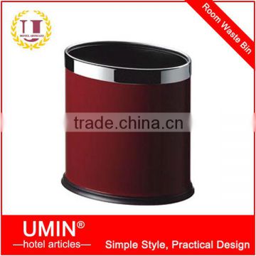 Double Layer Oval Metal Room Trash Bin