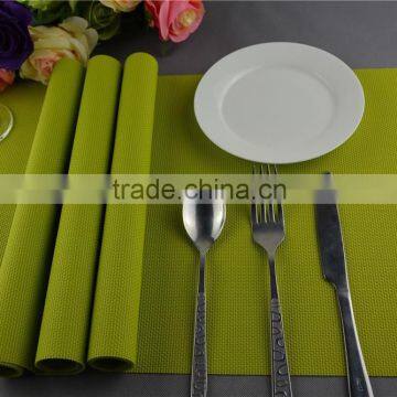 Table Decoration PVC Gold Placemat Solid Color Pure Color Bright Color Grass Green Placemat 45*30cm photo-6