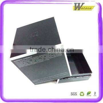 High-quality Cardboard Custom Lid/Bottom Packaging Printed Black Gift Box photo-4