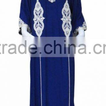 the Newest Short Sleeves Big Area Rope Embroidery Maxi Dress photo-2