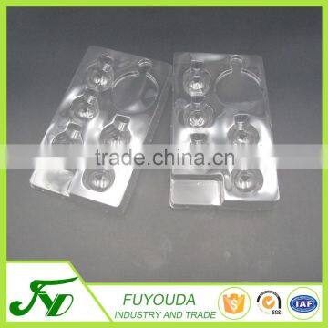 Clear plastic clamshell blister packaging box