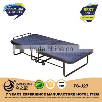 Factory price cheap hotel single bed,folding cot(FS-J27)