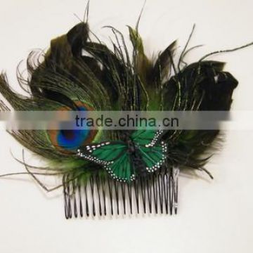 Feather Headpiece With Peacock Feather