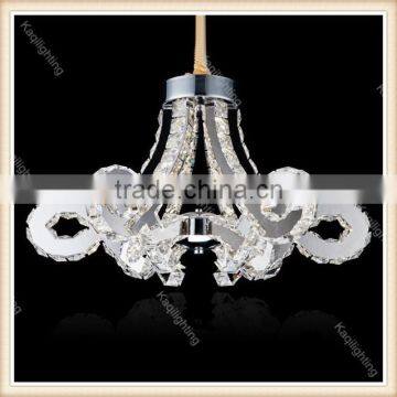 Zhongshan wholesale lustre crystal ceiling chandelier, celling pendant lighting with precision-cut crystal prisms