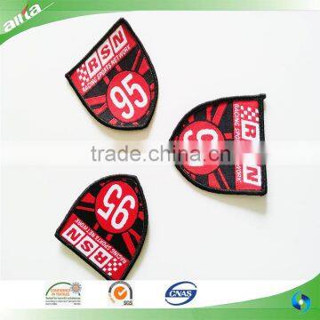 Customize High Quality Overlock Embroidered Border Woven Badge Woven Patches Quality Choice