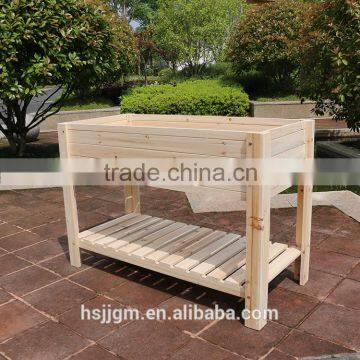 outdoor wooden garden bed planter