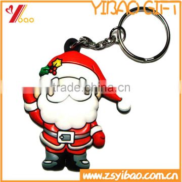 Promotional Customs Design Christmas Santa Claus / Christmas Trees 2D/3D PVC Keychain